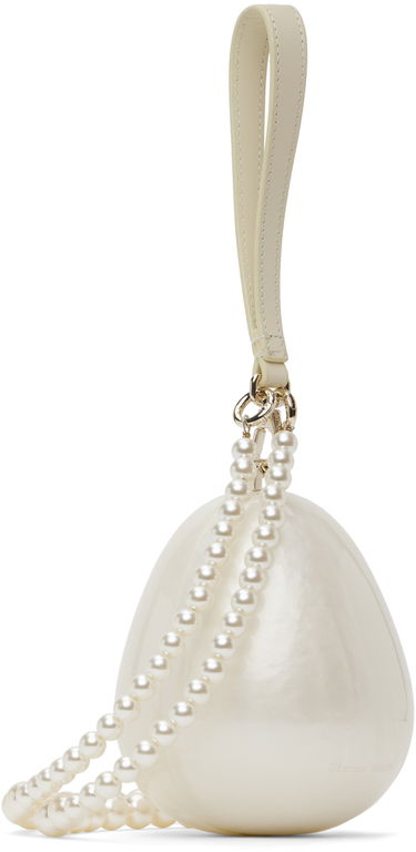 Дамска чанта Simone Rocha Simone Rocha Micro Pearl Egg Shaped Bag Бяло | BAG110B 0773, 4