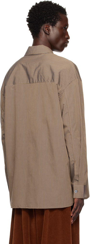 Риза Studio Nicholson Studio Nicholson Pinstripe Shirt Кафяво | STRIKE SNM - 1164, 2