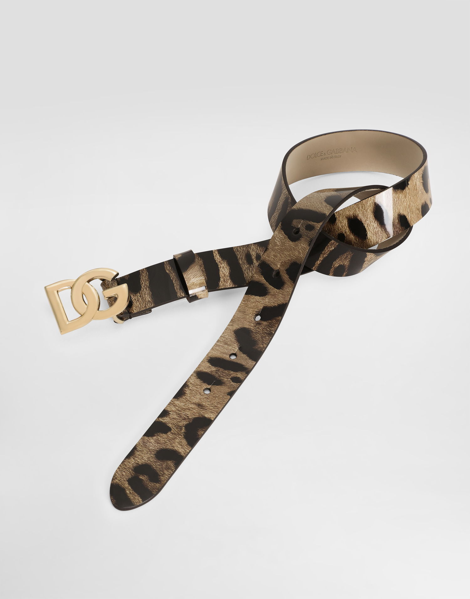 Колани Dolce & Gabbana Dolce & Gabbana Animal Print Polished Calfskin Belt Многоцветен | EE0068AM568HA93M, 1