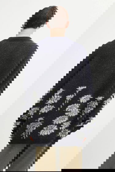 Пуловер 032C Melting Daisies Wool Blend Polo Sweater Тъмно синьо | F25.URK.0432.000, 2