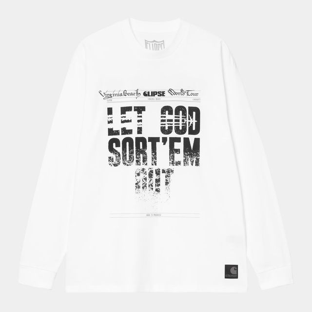 Clipse Virginia Beach World Tour Let God Sort'em Out Long Sleeve T-Shirt
