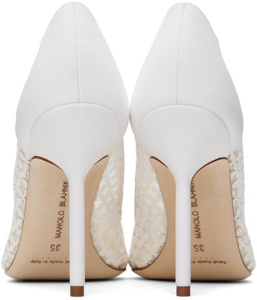 Аксесоари Manolo Blahnik Manolo Blahnik BBLA Lace Pumps Бяло | 423-1744, 1