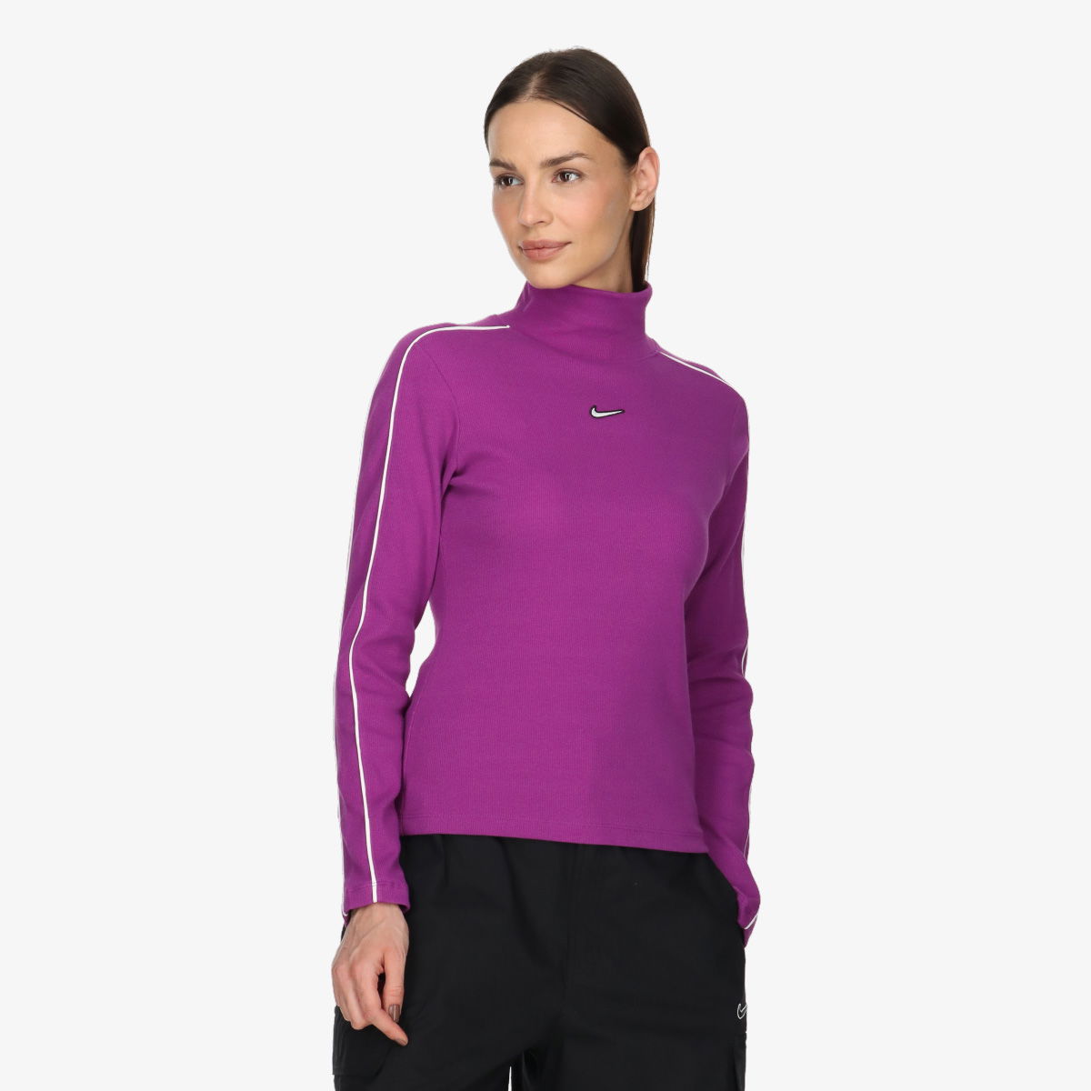 Тениска Nike W NSW LS TOP MOCK SW Лилаво | FV4990-505, 0