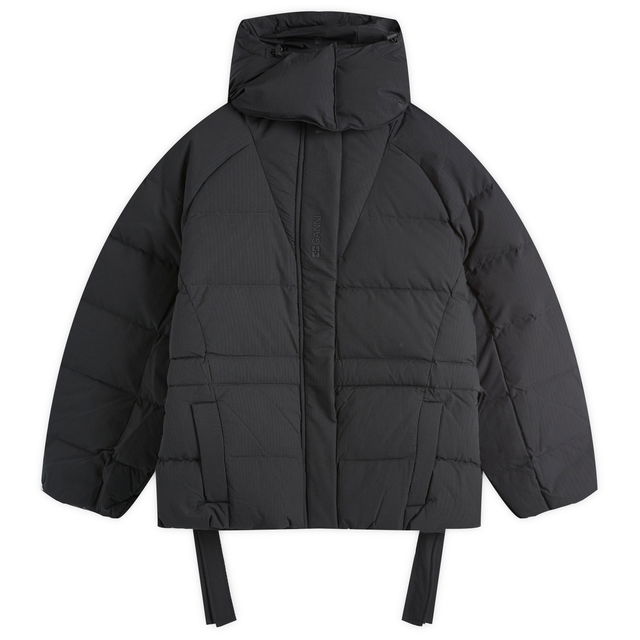 GANNI Tech Seersucker Oversized Puffer Jacket, Size X-Large