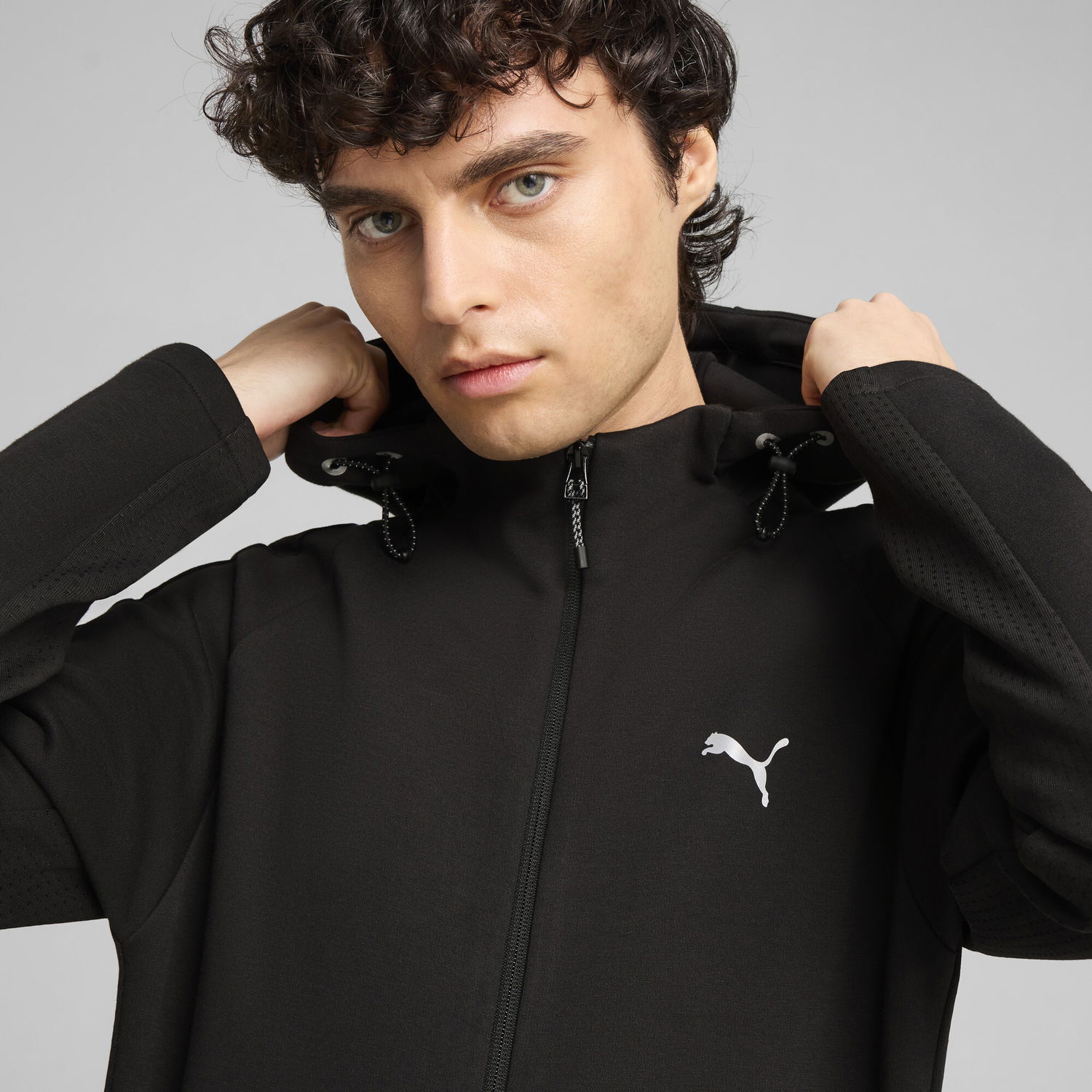 Суитчър Puma EVOSTRIPE II Men's Hooded Jacket Черно | 684613_01, 1