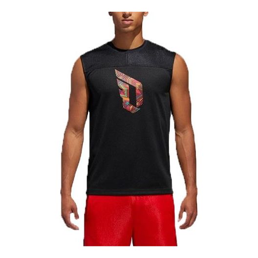 Потник adidas Originals Sleeveless Jersey Geometry Pattern Breathable Vest Черно | DN8365