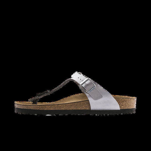 Birkenstock Gizeh Birko-Flor Silver Narrow Fit