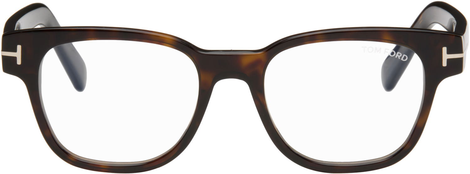 Слънчеви очила Tom Ford Tom Ford Square Blue Block Glasses Кафяво | FT5977-B_50052, 0
