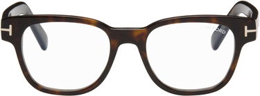 Слънчеви очила Tom Ford Tom Ford Square Blue Block Glasses Кафяво | FT5977-B_50052, 0