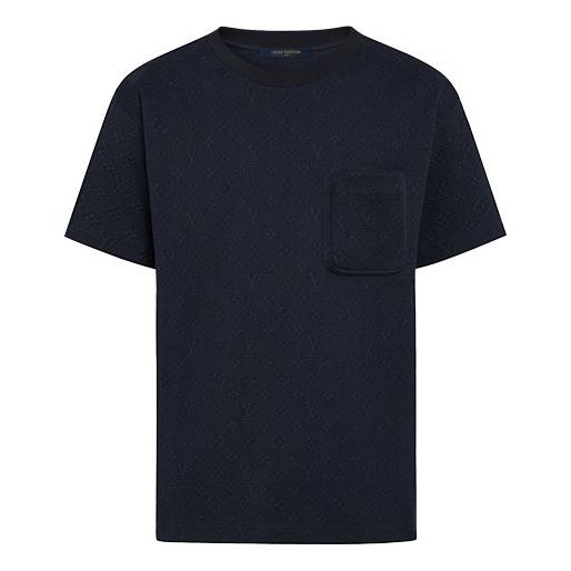 Тениска Louis Vuitton Signature Monogram 3D Pocket T-Shirt Синьо | 1A7XRR