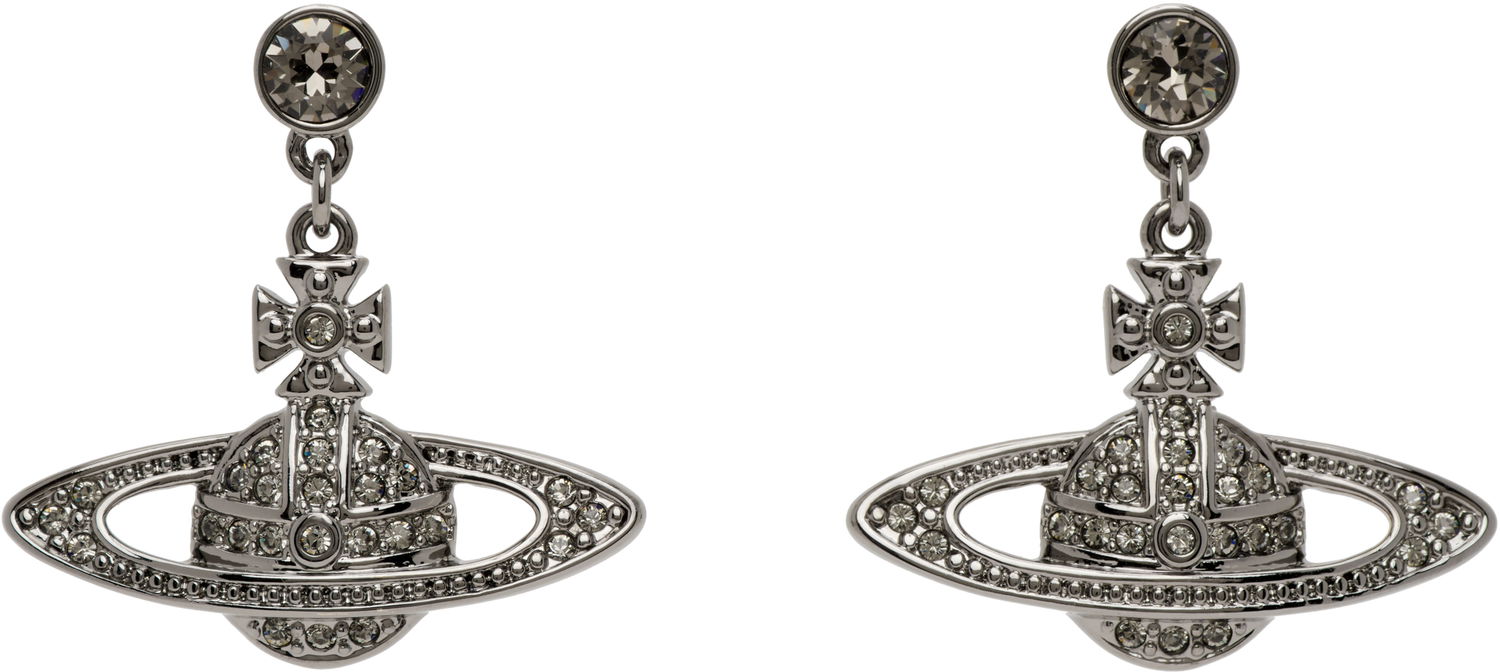 Обеци Vivienne Westwood Mini Bas Relief Earrings Металик | 62020025-02S108-CN, 0