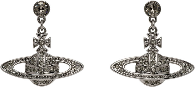 Обеци Vivienne Westwood Mini Bas Relief Earrings Металик | 62020025-02S108-CN