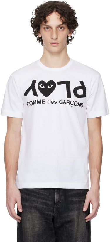 Тениска Comme des Garçons COMME des GARÇONS PLAY Logo T-Shirt Бяло | AX-T068-051, 0