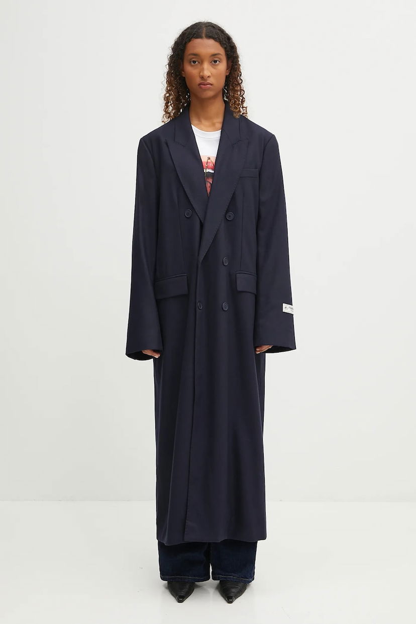Палта Fiorucci Fiorucci Light Wool Maxi Coat Тъмно синьо | W02FPOCO382WO01BL05