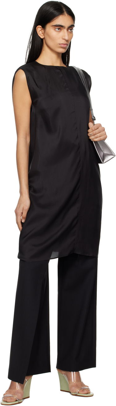 Pокля Maison Margiela MM6 Maison Margiela Silk Shift Midi Dress Черно | S52DA0064 M35244, 3