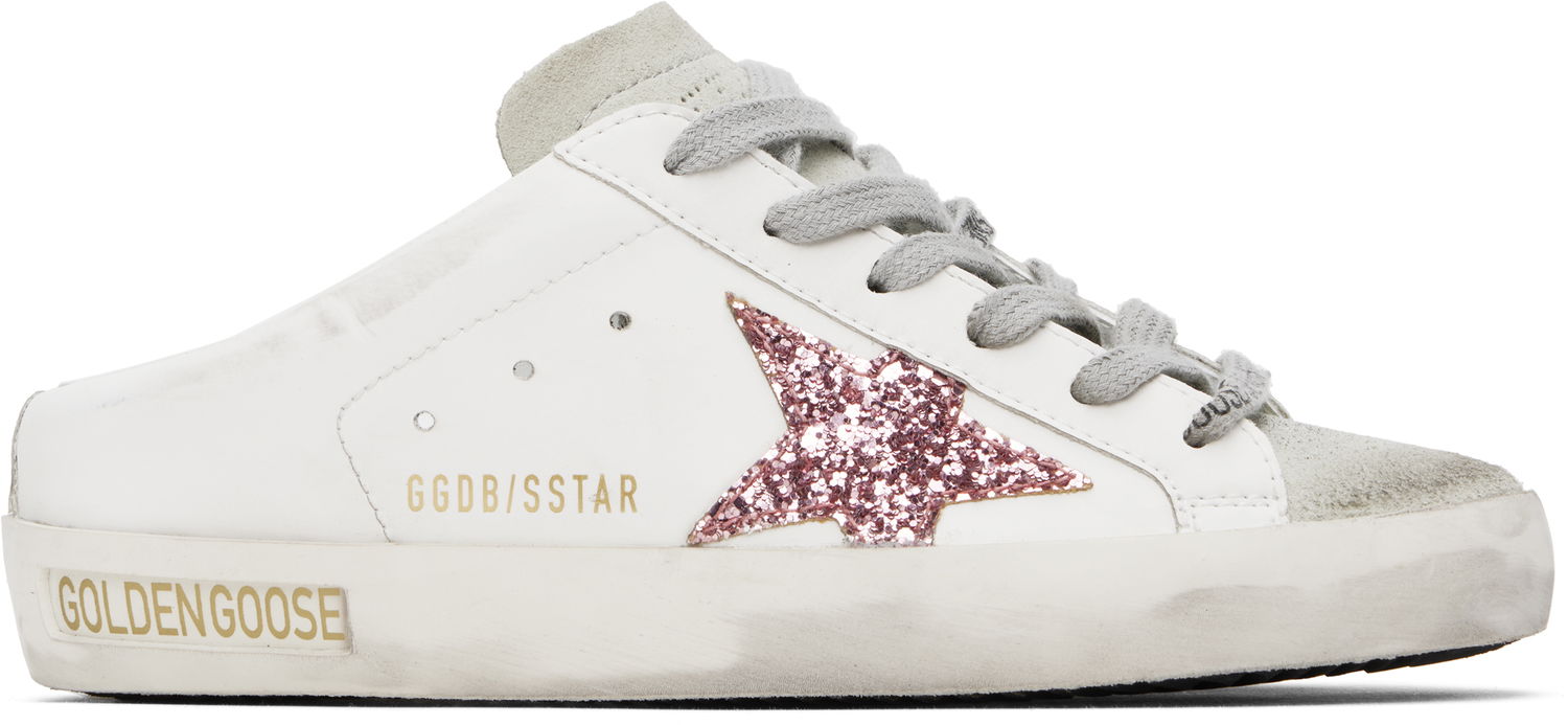 Кецове и обувки Golden Goose Golden Goose Super-Star Sabot Бяло | GWF00110.F005887.10386, 0