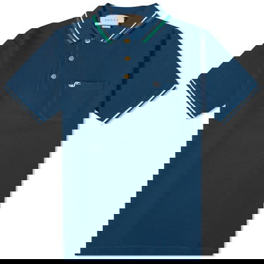 Поло тениска Gucci Tipped Logo Polo Tee Тъмно синьо | 752606-XJFTM-4330, 0