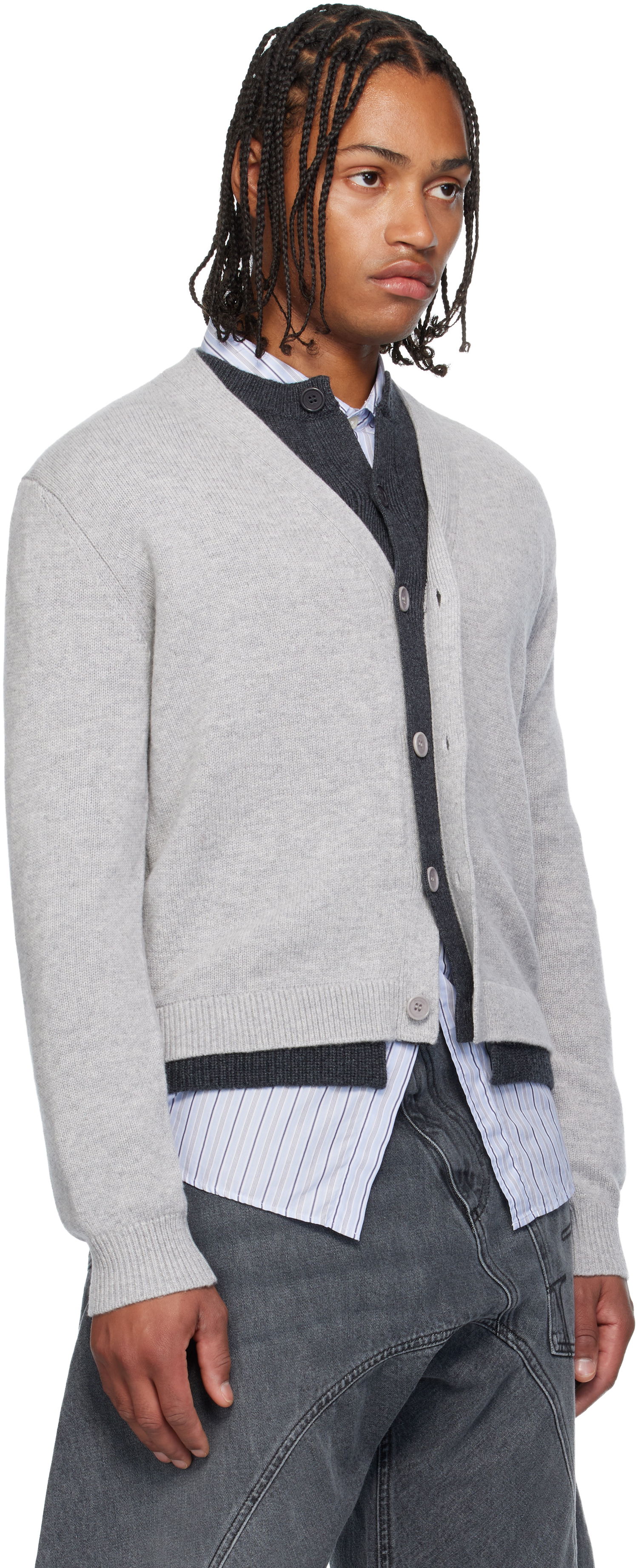 Пуловер JW Anderson JW Anderson Layered Cardigan Сиво | KW1434-YN0423, 1