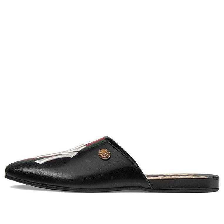 Кецове и обувки Gucci Gucci NY Yankees x Princetown Slides Черно | 536794-0G0L0-6464