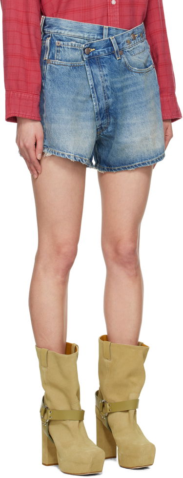 Къси панталони R13 R13 Loose Crossover Denim Shorts Синьо | R13W6055-969C, 1