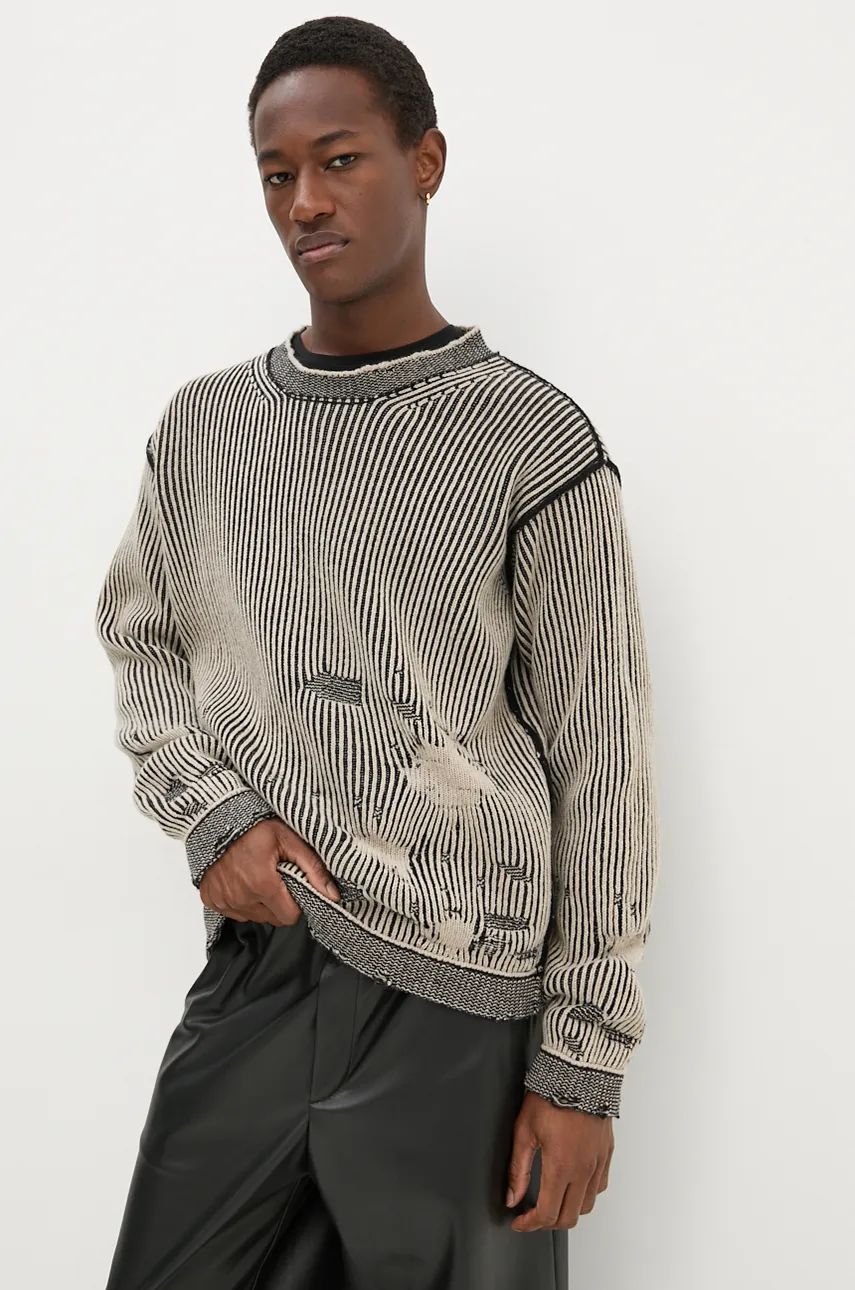Пуловер Maison Margiela Distressed Knit Sweater Черно | SH2HL0013.M13076, 1