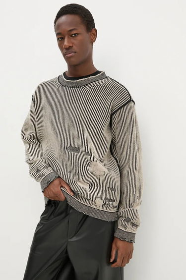 Пуловер Maison Margiela Distressed Knit Sweater Черно | SH2HL0013.M13076, 1