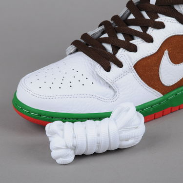 Кецове и обувки Nike SB Dunk High Premium Бяло | 313171-201, 5