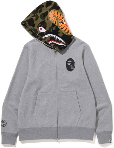 Суитчър BAPE Bape x OVO Shark Full Zip Hoodie Grey Сиво | 0ZXSWM115904J-GRA, 1