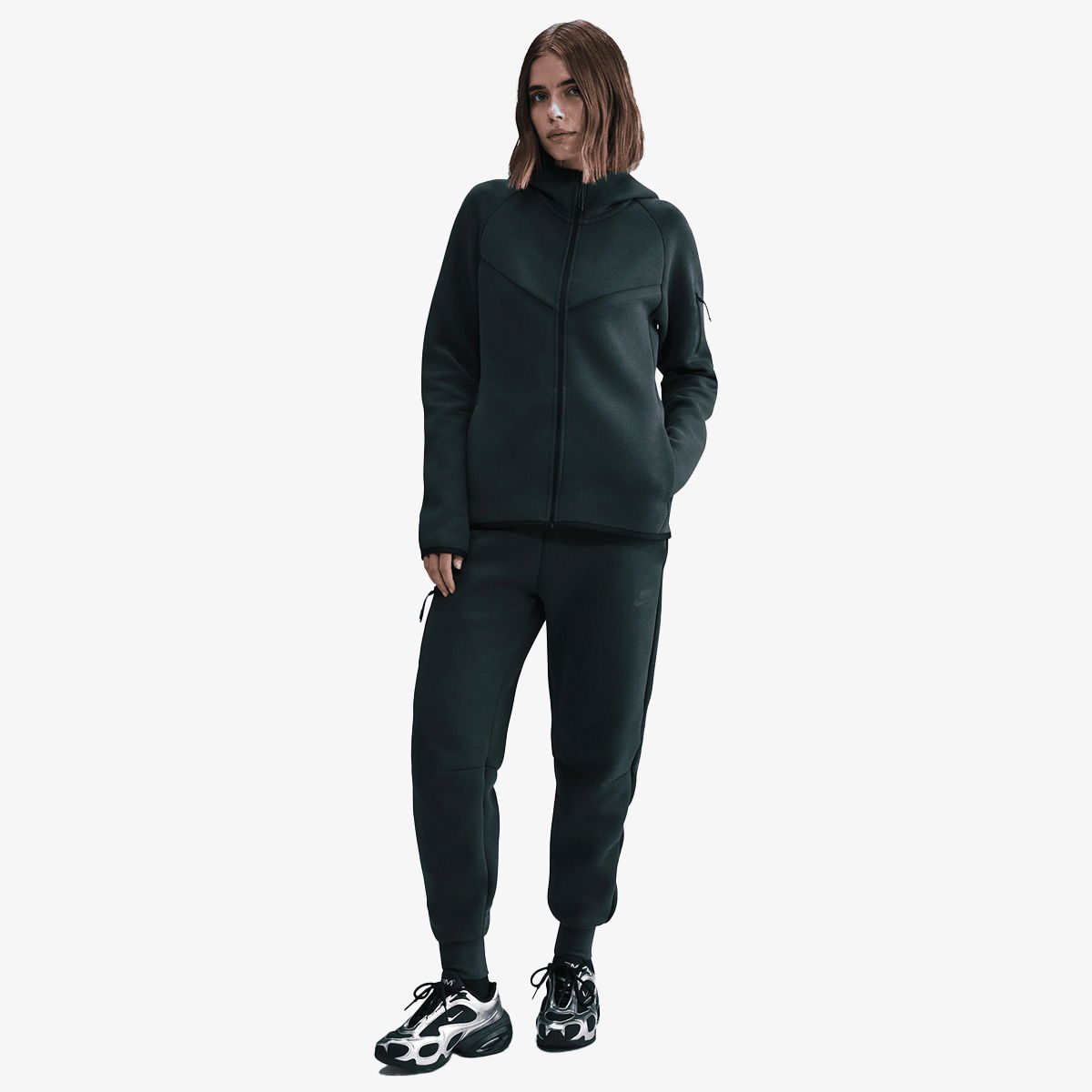 Суитчър Nike Tech Fleece Full-Zip Hoodie Зелено | HV6747-390, 0
