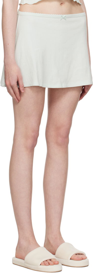Пола SKIMS SKIMS Drop Needle Pointelle Miniskirt Зелено | SK-SKT-8968W, 1