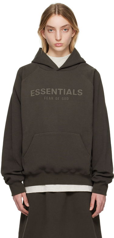 Суитчър Fear of God Fear of God ESSENTIALS Raglan Waffle Knit Hoodie Кафяво | 192BT224020F, 0