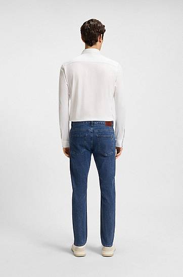 Дънки BOSS Delaware Slim-Fit Comfort-Stretch Jeans Синьо | 50544629, 1