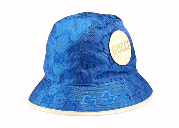 Шапка Gucci Off The Grid Bucket Hat Blue/Beige Тъмно синьо | 627115 4HK79 4377, 0