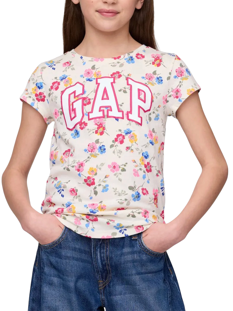 Тениска GAP Floral Print T-Shirt Многоцветен | 781862-01, 0