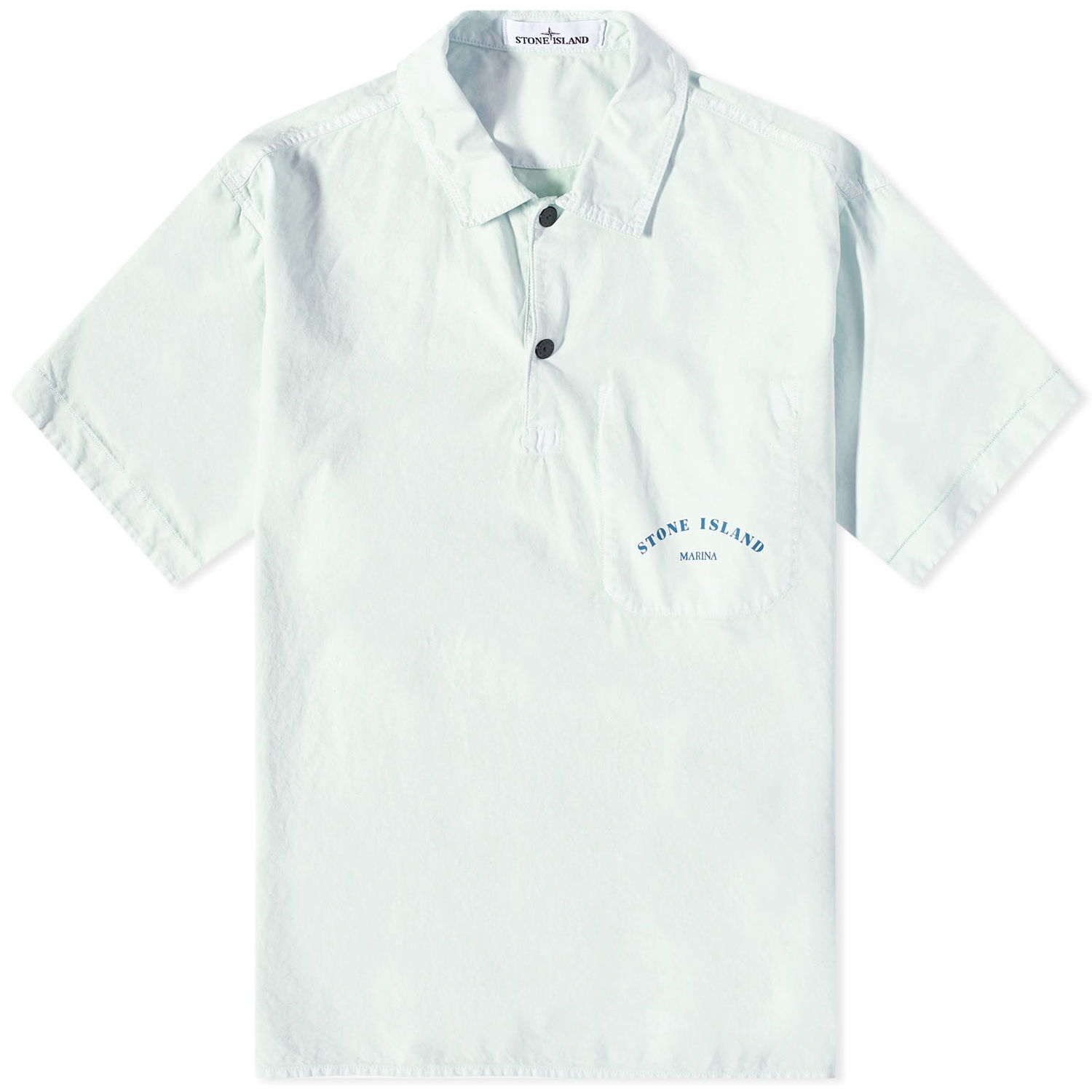 Поло тениска Stone Island Marina Chalk Plating Short Sleeve Shirt Light Green Тюркоазено | 7815111X3-V0052, 0
