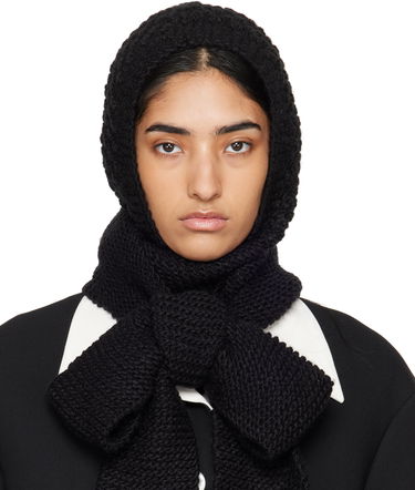 Шал SHUSHU/TONG SHUSHU/TONG Knit Bowknot Hooded Scarf Черно | MWDCAC05 ACR001, 0