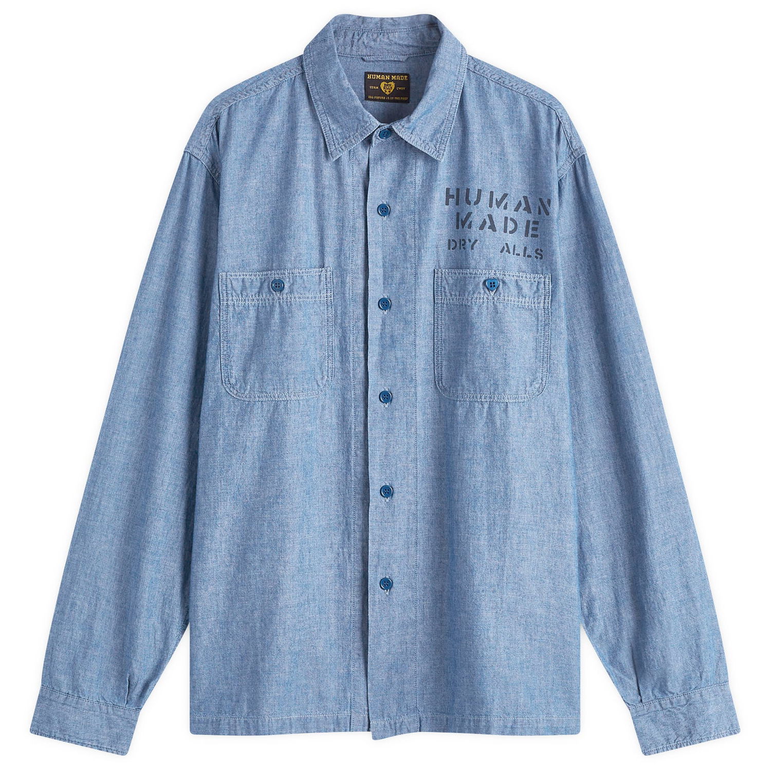 Риза Human Made Military Chambray Shirt Синьо | HM28SH001-IN, 1