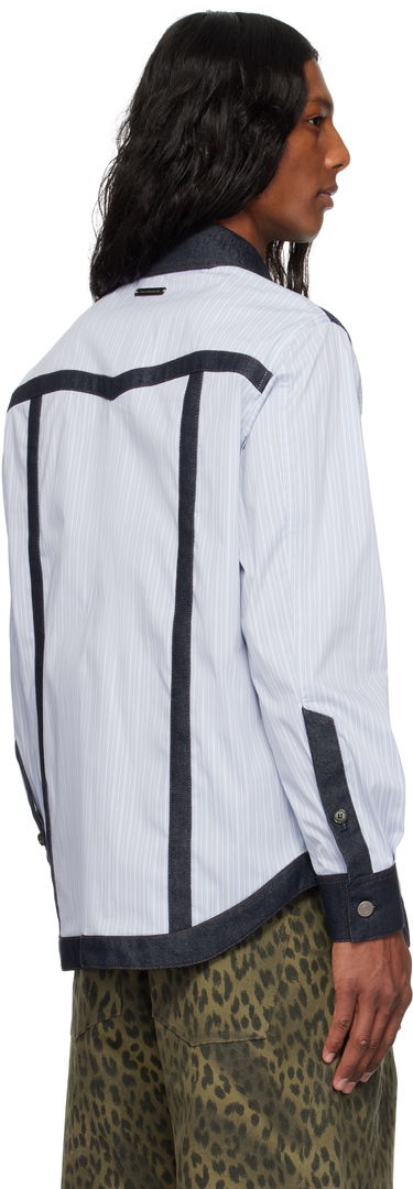 Риза Andersson Bell Andersson Bell Denim & Stripe Shirt Синьо | atb1274m, 2