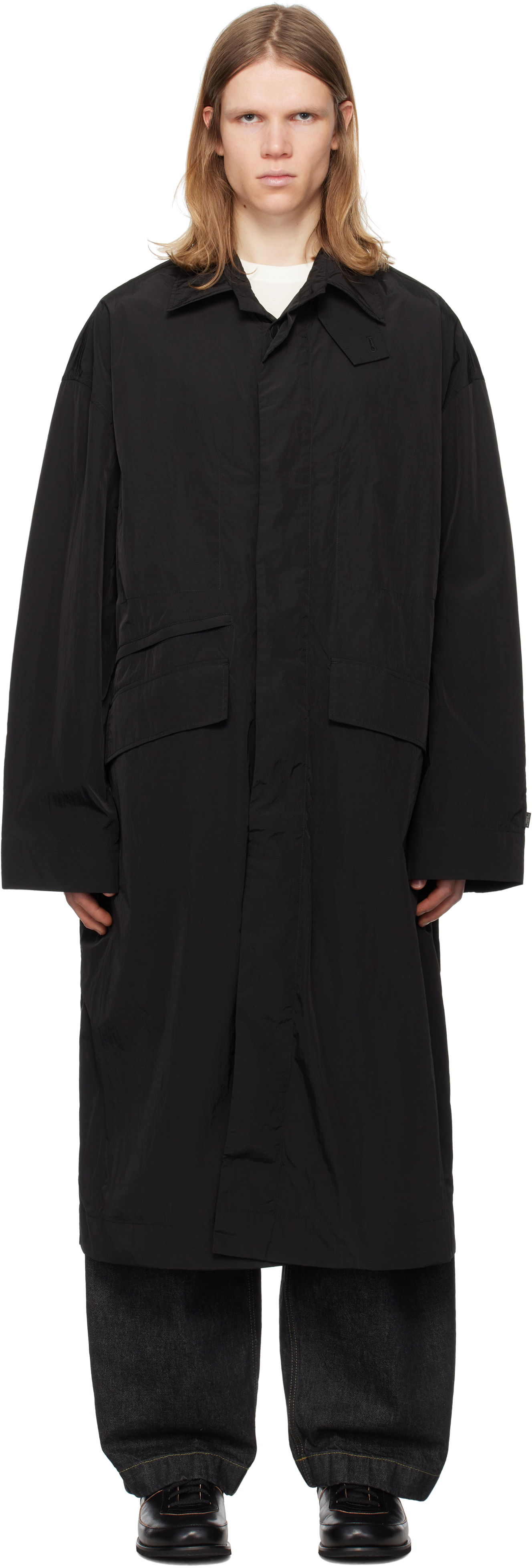 Дъждобран Studio Nicholson Studio Nicholson Rizz Coat Черно | RIZZ SNM - 1328, 0