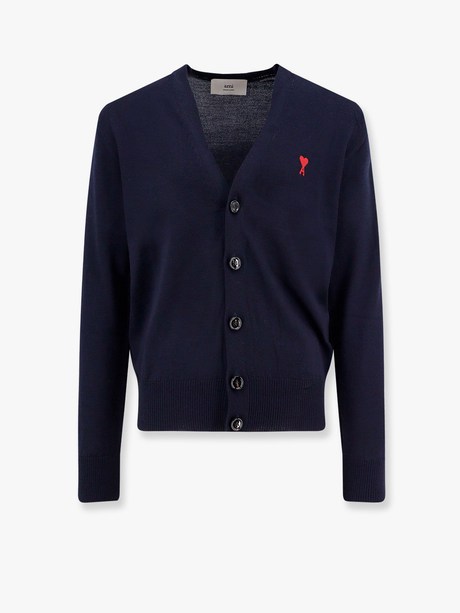 Пуловер AMI Ami Paris Men's Cardigan Тъмно синьо | BFHKC111KN0025430, 0