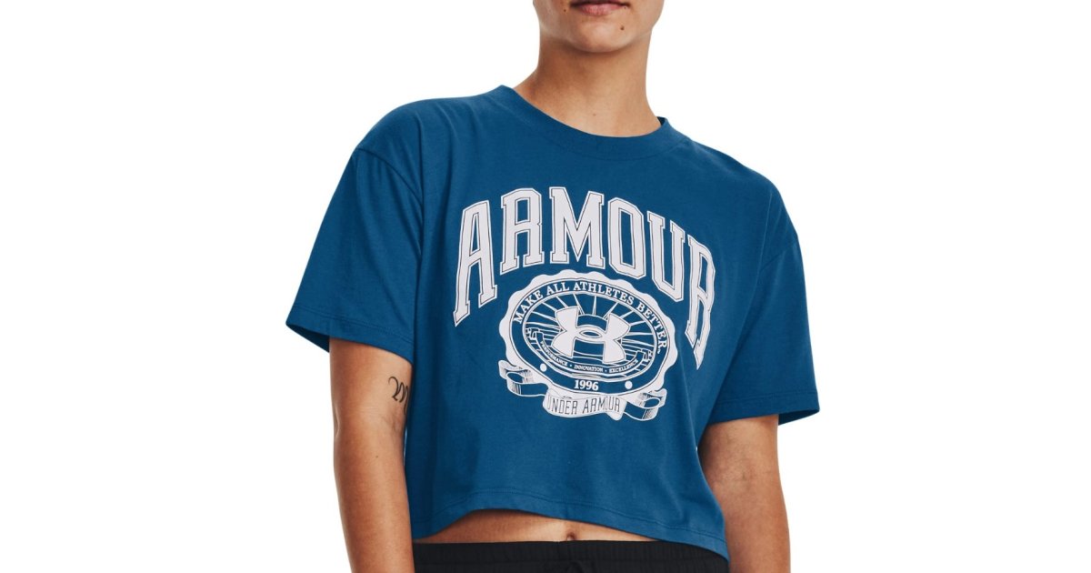 Съкратен топ Under Armour Collegiate Crop Top Синьо | 1379402-426, 1