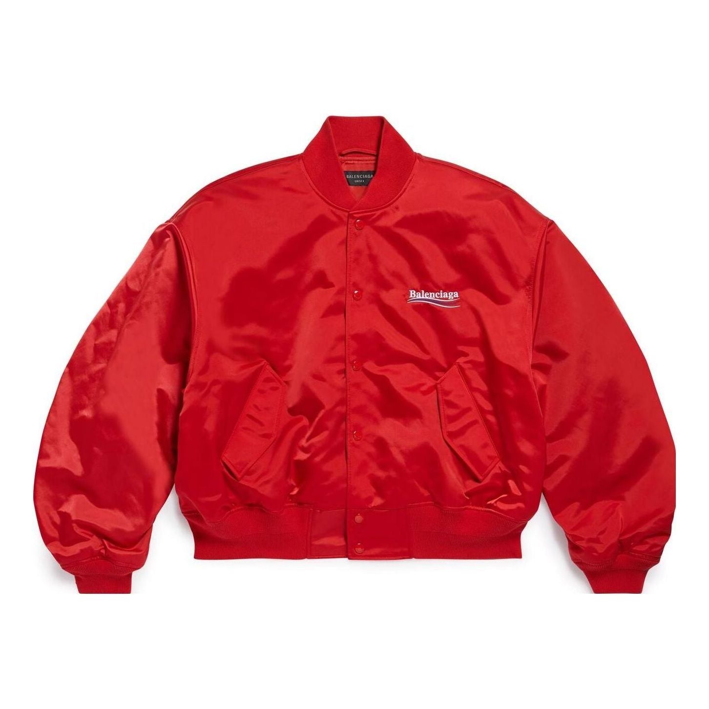 Яке бомбър Balenciaga Political Campaign Satin Bomber Jacket Червено | 763434TYD316460, 0