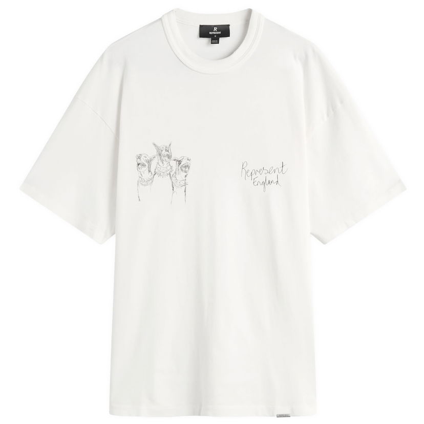 Тениска Represent Clo Represent Hand Drawn Thoroughbred Dogs T-Shirt Бяло | MLM100383-72