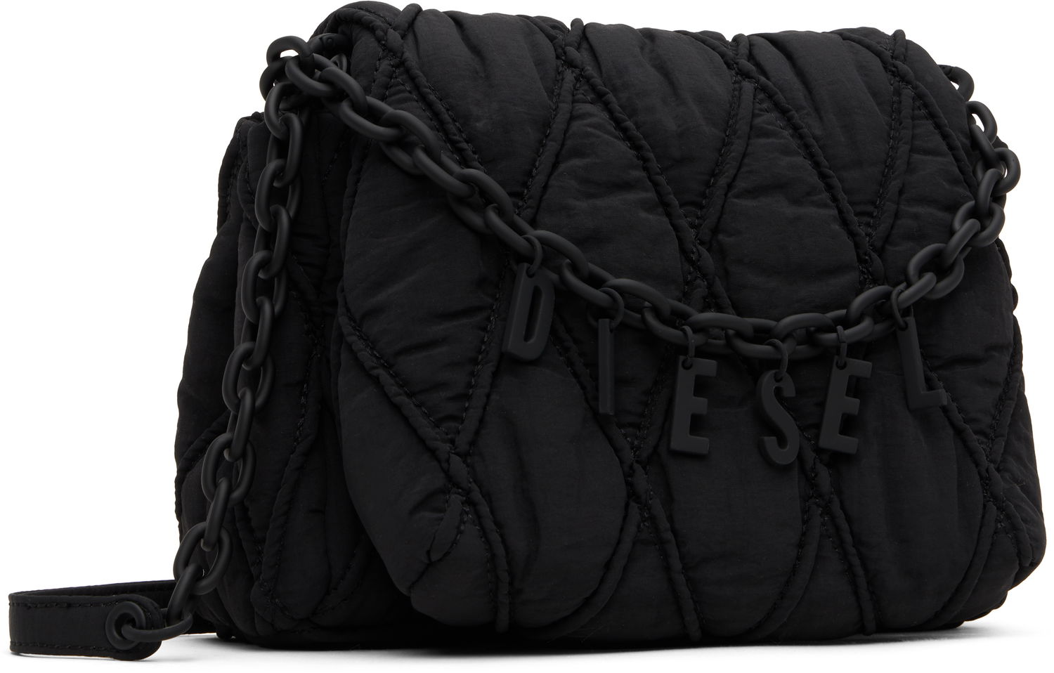 Чанта през рамо Diesel Diesel Charm-D Quilted Shoulder Bag Черно | X10267 P8048, 1