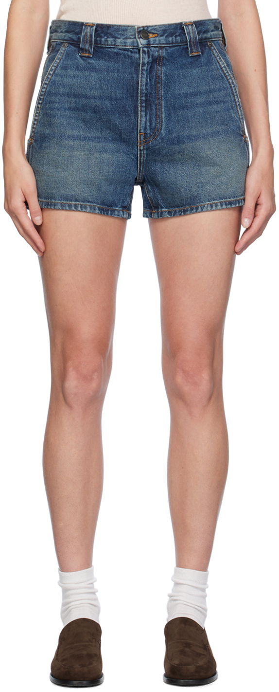 Къси панталони Khaite Bacalo Denim Shorts Синьо | 1142908005