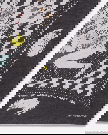 Шал KAPITAL Selvedge Bandana No Woman No Cry Черно | EK-1539BA BLACK, 5