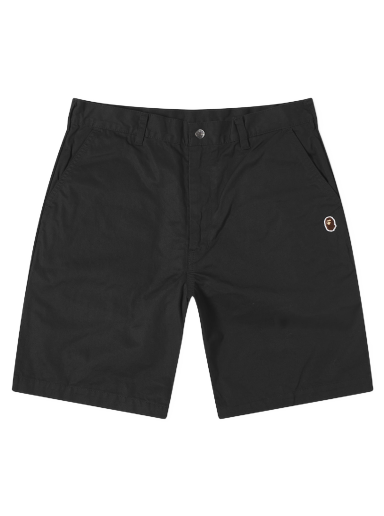 Къси панталони BAPE Ape Head One Point Chino Shorts Черно | 001SPJ801004M-BLK