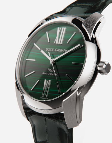 Часовник Dolce & Gabbana Steel & Malachite Automatic Watch Металик | WWFE1SWW062V7347, 1