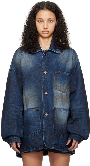 Яке We11done We11done Smudged Denim Jacket Синьо | WD-DJ0-24-319-U-BL, 0