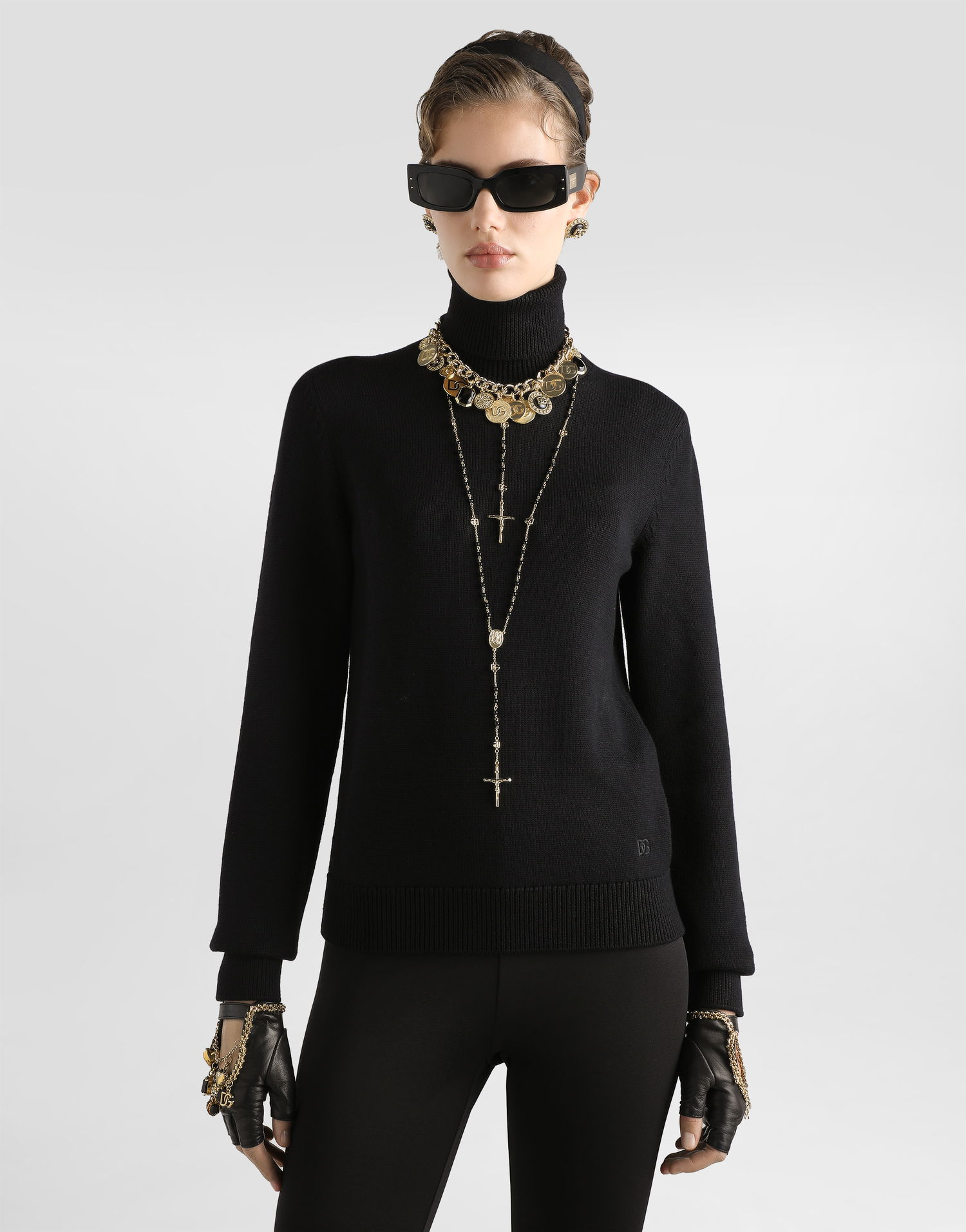 Пуловер Dolce & Gabbana Dolce & Gabbana Wool Turtleneck Pullover Черно | FXW13ZJCVXNN0000, 1